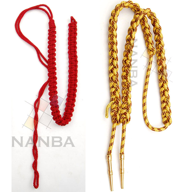 Mini Aiguillette Mylar, Polyester Lanyard Plaited