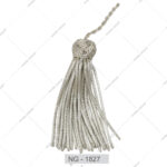 NANBA GROUP Silver Metallic Bullion Wire Handmade Tassels Customized Size Uniform Fringe for Garment & Home Decor
