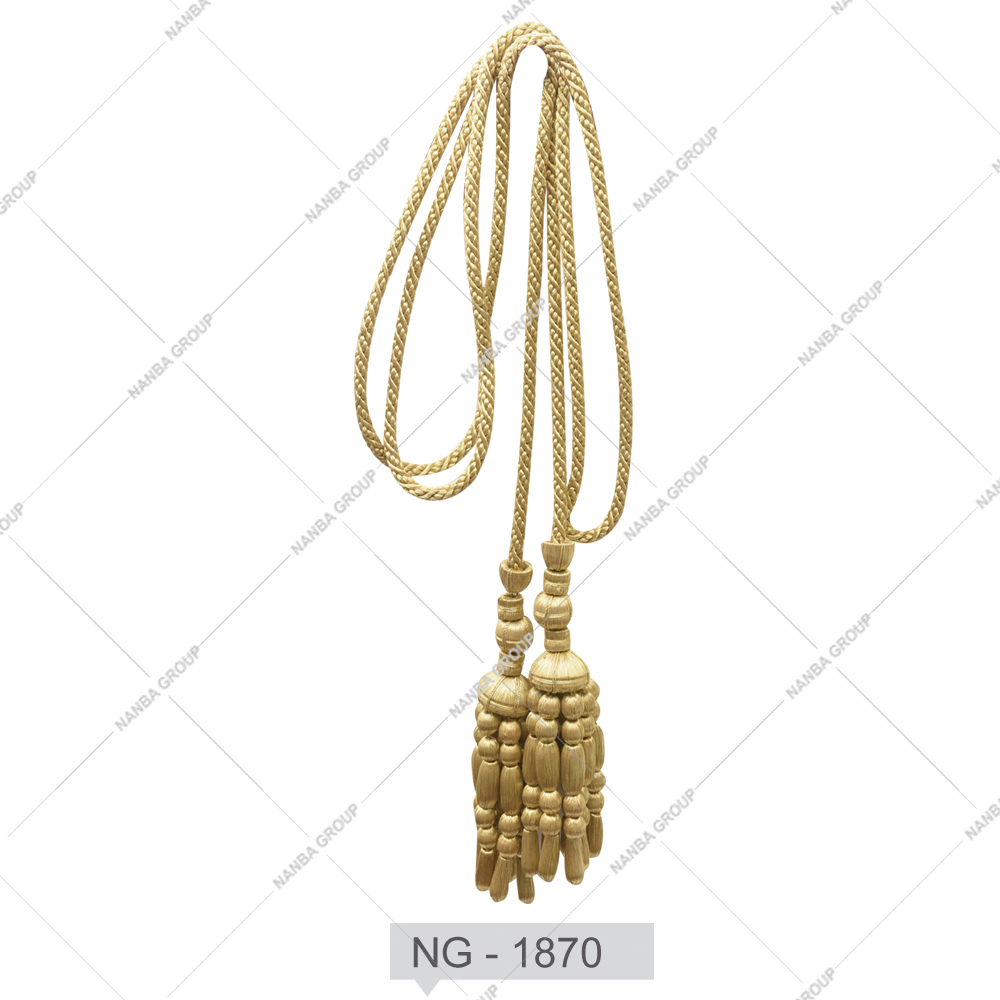 70 Tassels Custom Multi Colors Low MOQ Fringe 3 Layered Different Colors Tassels With Gold Rope - Image 1