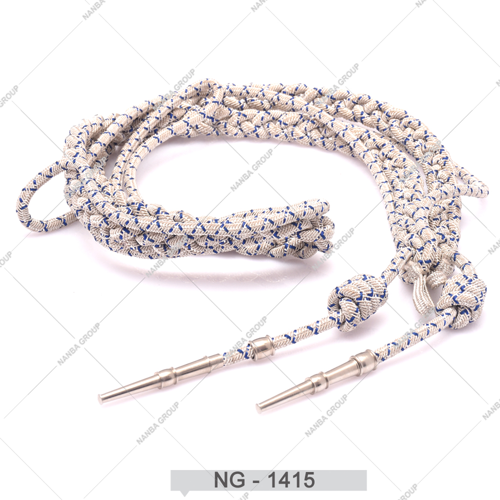 NG - 1415 Wholesale Custom Quality Uniform Aiguillettes Bullion Wire Shoulder Cord - Image 1