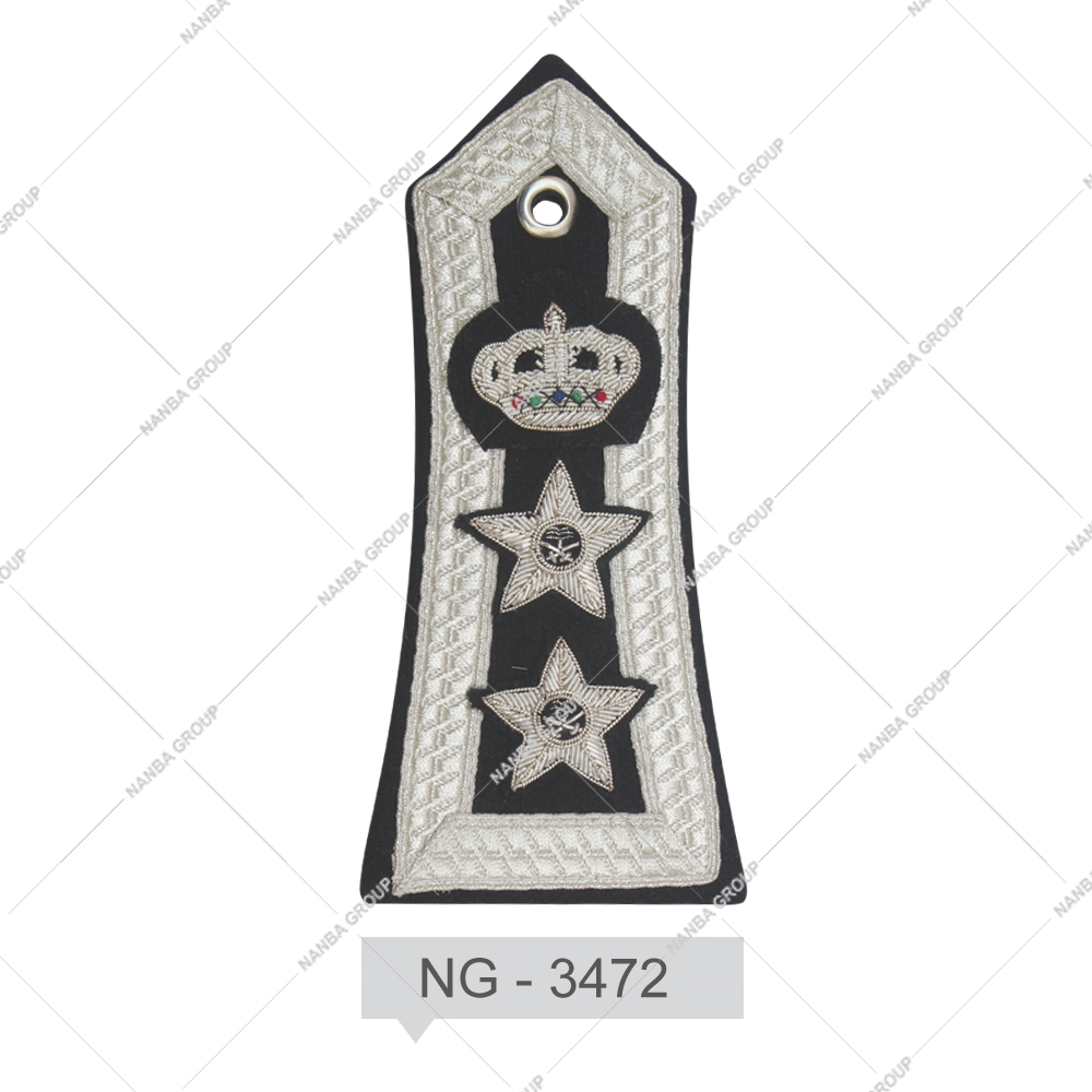 NG - 3472 Custom Logo Design Eco-Friendly PVC/Cotton/Nylon/Polyester Plain Shoulder Epaulets Embroidery Patch Uniform Accessories Board - Image 1