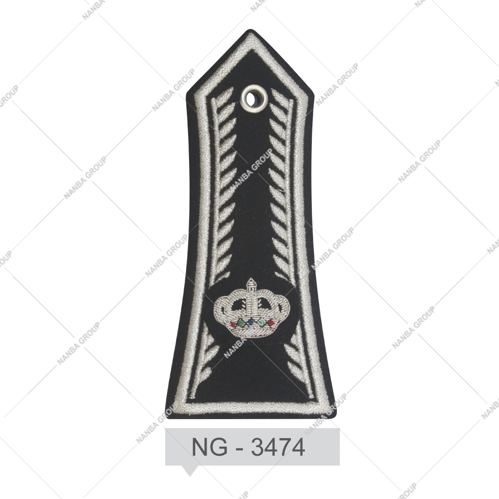 NG - 3474 Tactical Uniform Embroidery Woven Fabric Epaulets Shoulder Boards Eco-Friendly NANBA GROUP Uniform Rank Accessories - Image 1