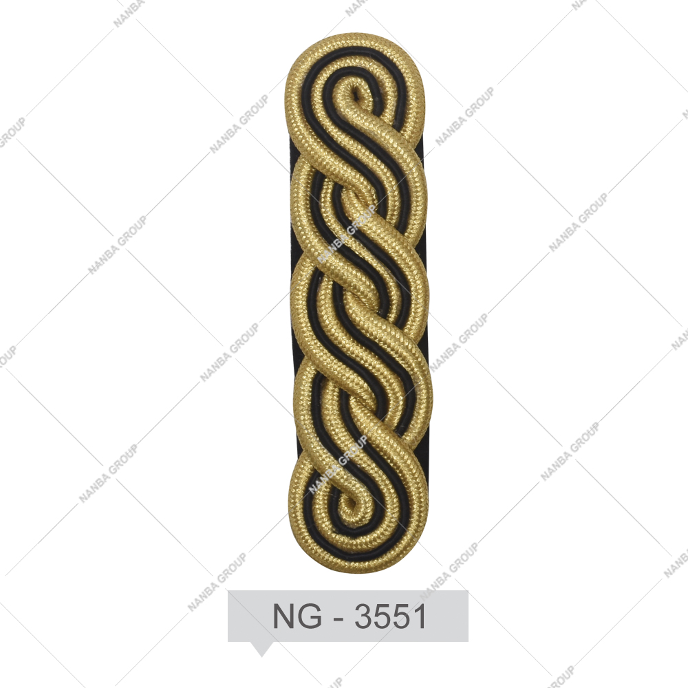 NG - 3551 Ceremonial Uniform Shoulder Boards Soft -On Epaulettes Embroidered Eco-Friendly Custom Epaulets in Low MOQ for Sale - Image 1