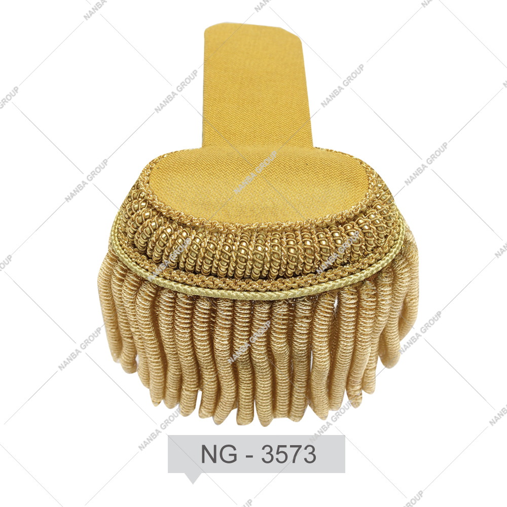 NG - 3573 High Quality Bullion Shoulder Boards with Woolen Padded Board Customized Fashion Epaulettes - Image 1