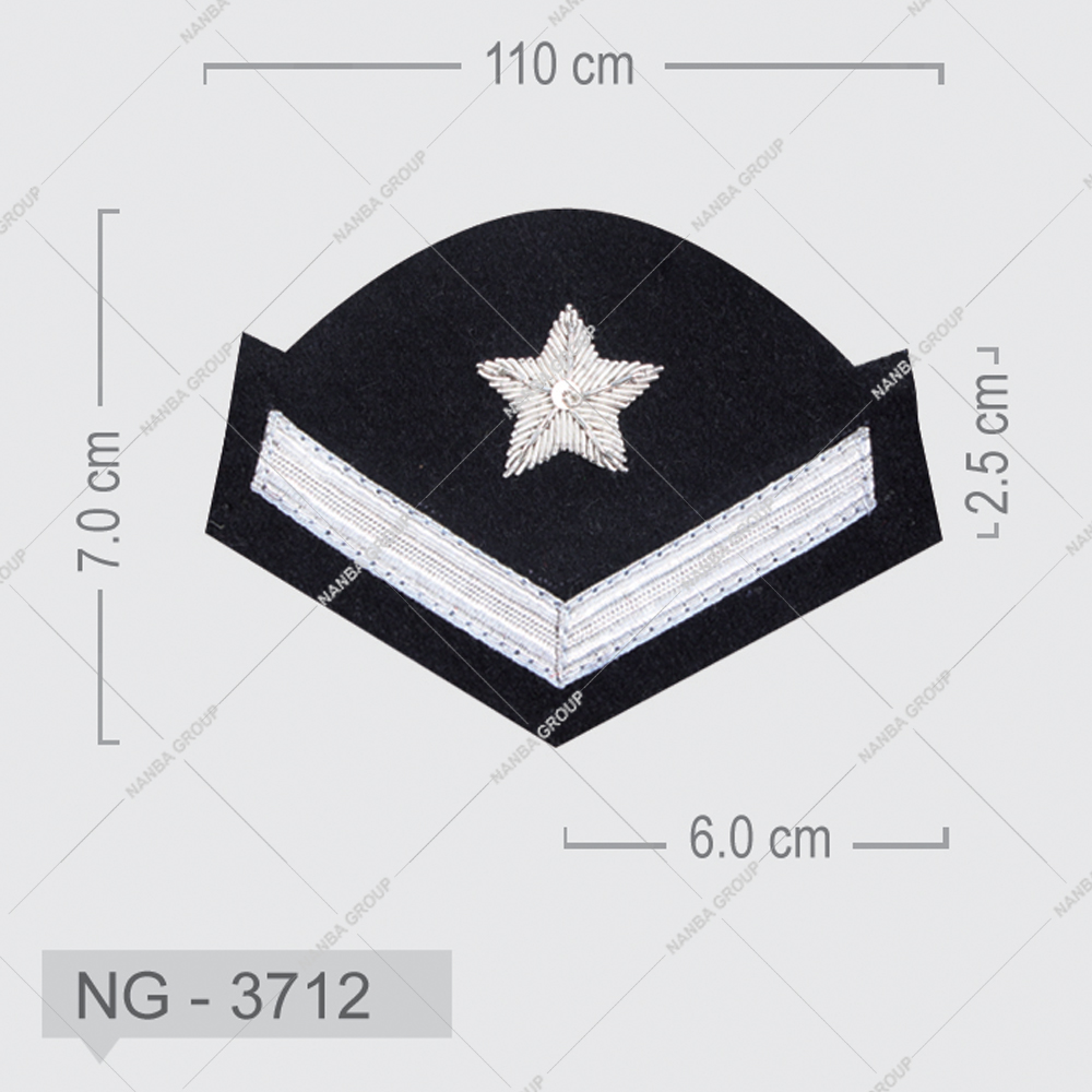 NG - 3712 Wholesale Low MOQ Custom Made Chevron Factory Uniform with Satin Fabric Embroidery Rank NANBA GROUP - Image 1
