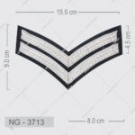 Wholesale Price Low Embroidery Rank Chevron Patches Customized Hand Made OEM Service Uniform Chevrons NANBA GROUP Brand No Strap