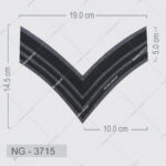 NANBA GROUP Hot Sell High Quality Customized Uniform Satin Fabric Chevron Insignia No Strap Best Quality