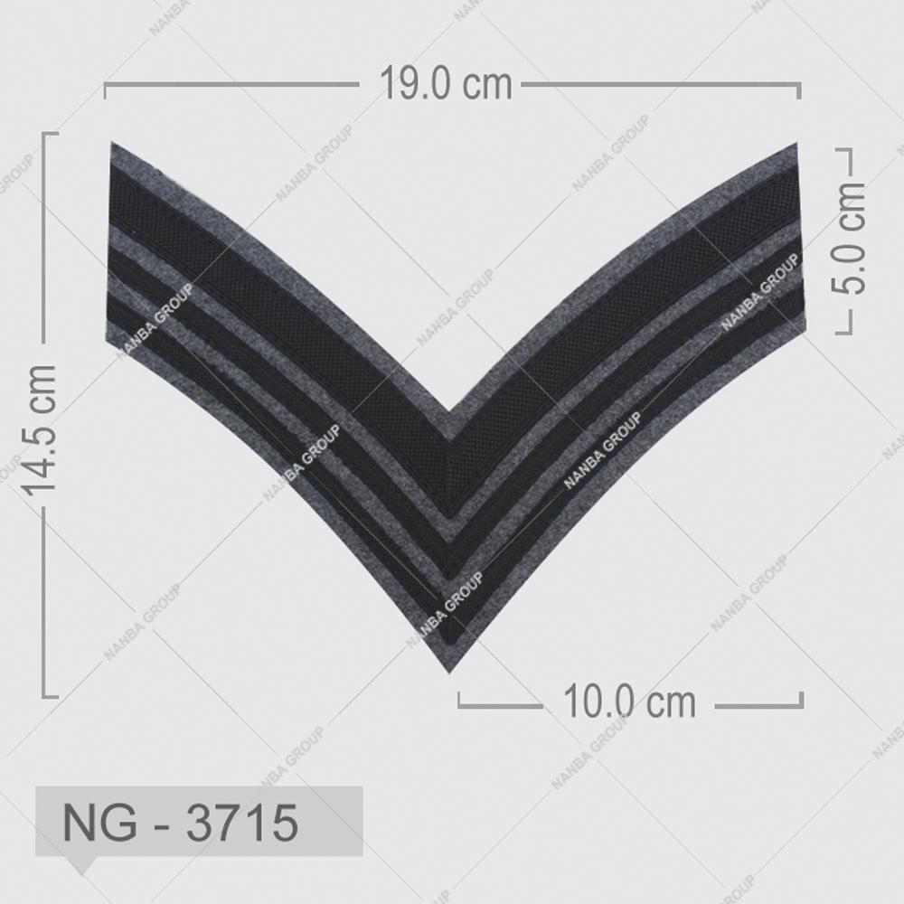 NG - 3715 NANBA GROUP Hot Sell High Quality Customized Uniform Satin Fabric Chevron Insignia No Strap Best Quality - Image 1
