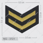 NANBA GROUP Embroidery Security Shoulder Chevron Rank Stripes for Uniform Sergeant Customized Color Logo High Quality Satin