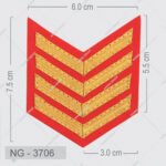 NANBA GROUP Pakistan Manufactured Satin Fabric Embroidery Shoulder Chevron Rank Chevrons Uniform for Sergeant Customized