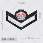 NANBA GROUP Hot Sell High Quality Customized Uniform Satin Fabric Insignia Chevron No Strap