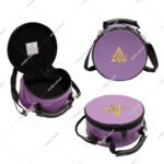 Cryptic Masonic Royal and Select Master Crown Cap Case Purple, Hand Embroidered