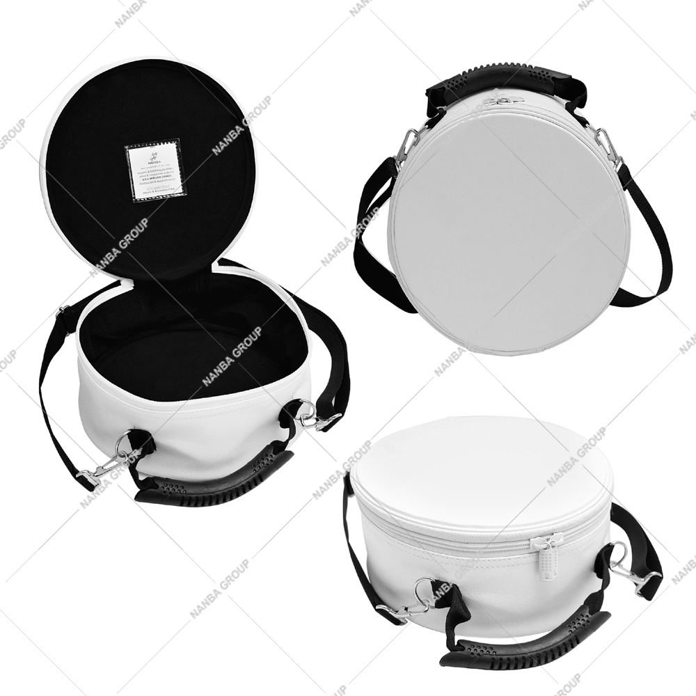 Photo-08 Freemason Masonic Fez Cap Case – Premium Imitation Leather, Portable Hat Storage & Display Box (White) - Image 1