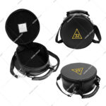 NANBA GROUP 32nd Degree Scottish Rite Crown Cap Case Custom Watch Storage Box Lightweight Zipper Closure Black Imitation Bag