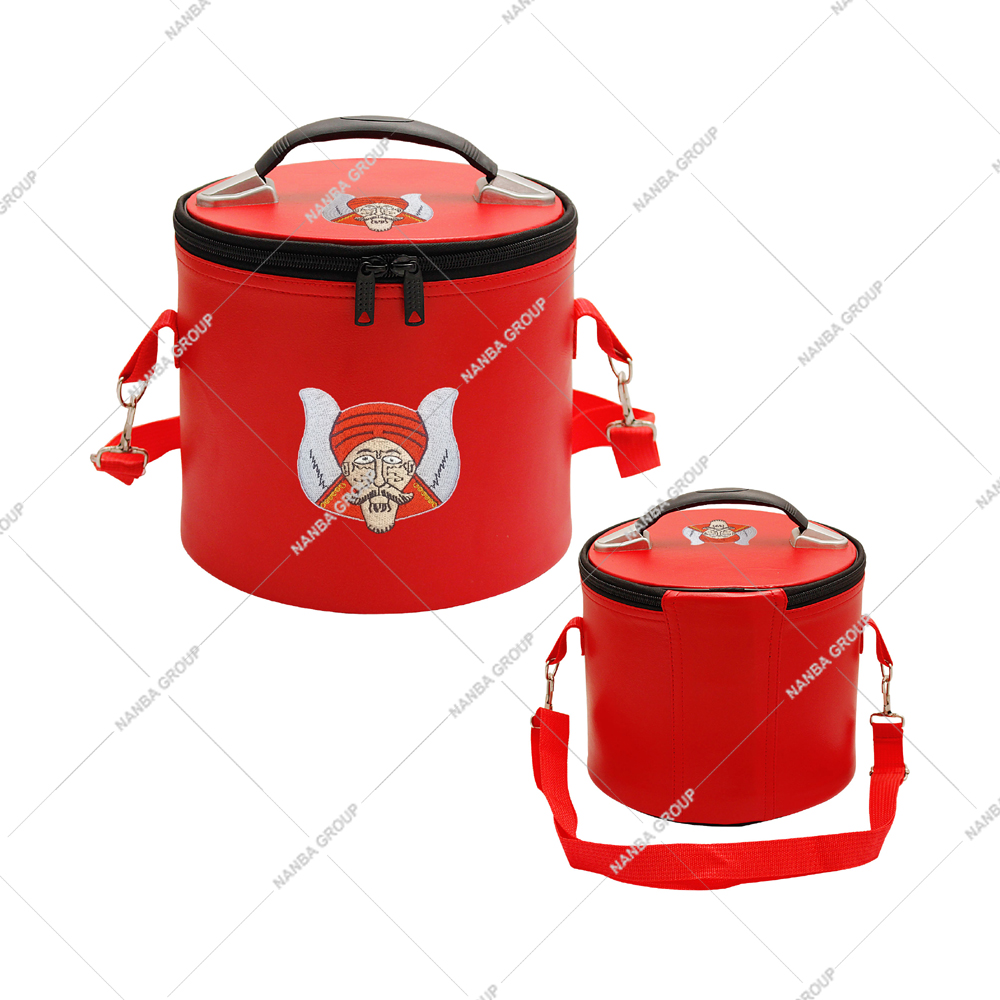grotto fez case Red Machine Embroidery Gruto Fez Case Hat Storage Box | Freemasonry - Image 1