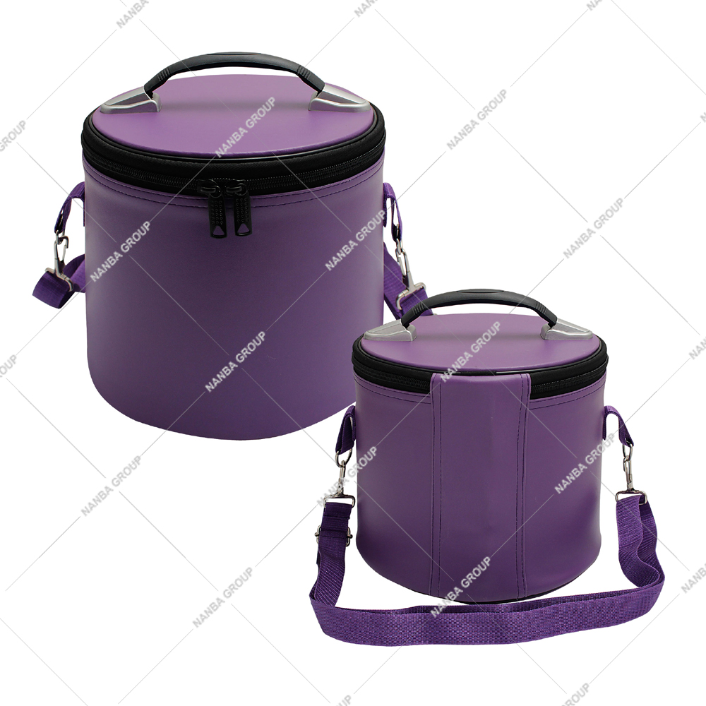purple fez case NANBA GROUP Deluxe Masonic Purple Fez Cap Case Lightweight Imitation Leather Zipper Closure | Hat/Cap Storage - Image 1