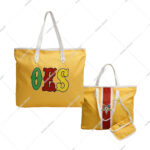 OES Eco-Friendly Unisex Tote Bag Yellow Codura Poly-Vinyl Waterproof Zipper Closure Polyester Lining OES Emblem Embroidery