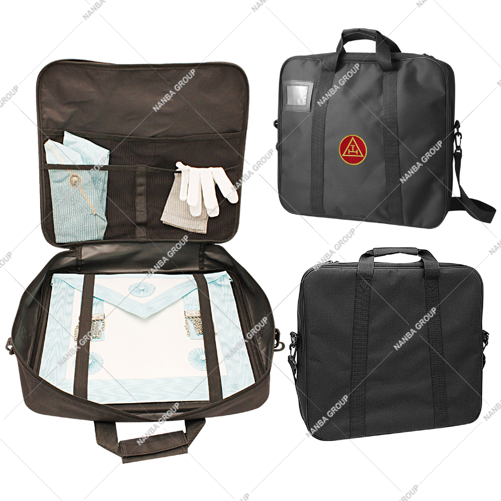 Phot-07 Royal Arch Soft Case Hand Embroidery – Red Embroidery | Cordura Freemason Bag with Strap & Inner Pocket – Provincial - Image 1