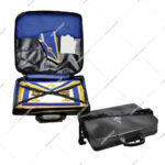 Masonic Apron Carrying Soft Case with (G) Square Compass Emblem Lightweight Soft Black Provincial Soft Case - Imitation Leather