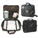 Masonic Apron Carrying Case Handbag Christmas Polyester Lightweight Master Mason Provincial Size Gold Square and Compass