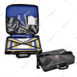 Masonic Apron Carrying Soft Case with (G) Square Compass Emblem Gold Embroidery Provincial Soft Case - Imitation Leather