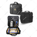 Provincial Soft case Cordura Lightweight Masonic Apron Carrying Soft Case with (G) Square Compass Emblem Gold Embroidery