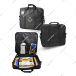 Masonic Regalia Apron Case (Provincial) Leather Soft Case-Durable & Waterproof Freemason Square and Compass Premium Logo