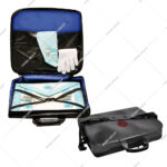 MM Soft Case - Imitation Leather Emblem Embroidery Royal Arch Leather Apron Holder & Detachable Shoulder Bag Strap