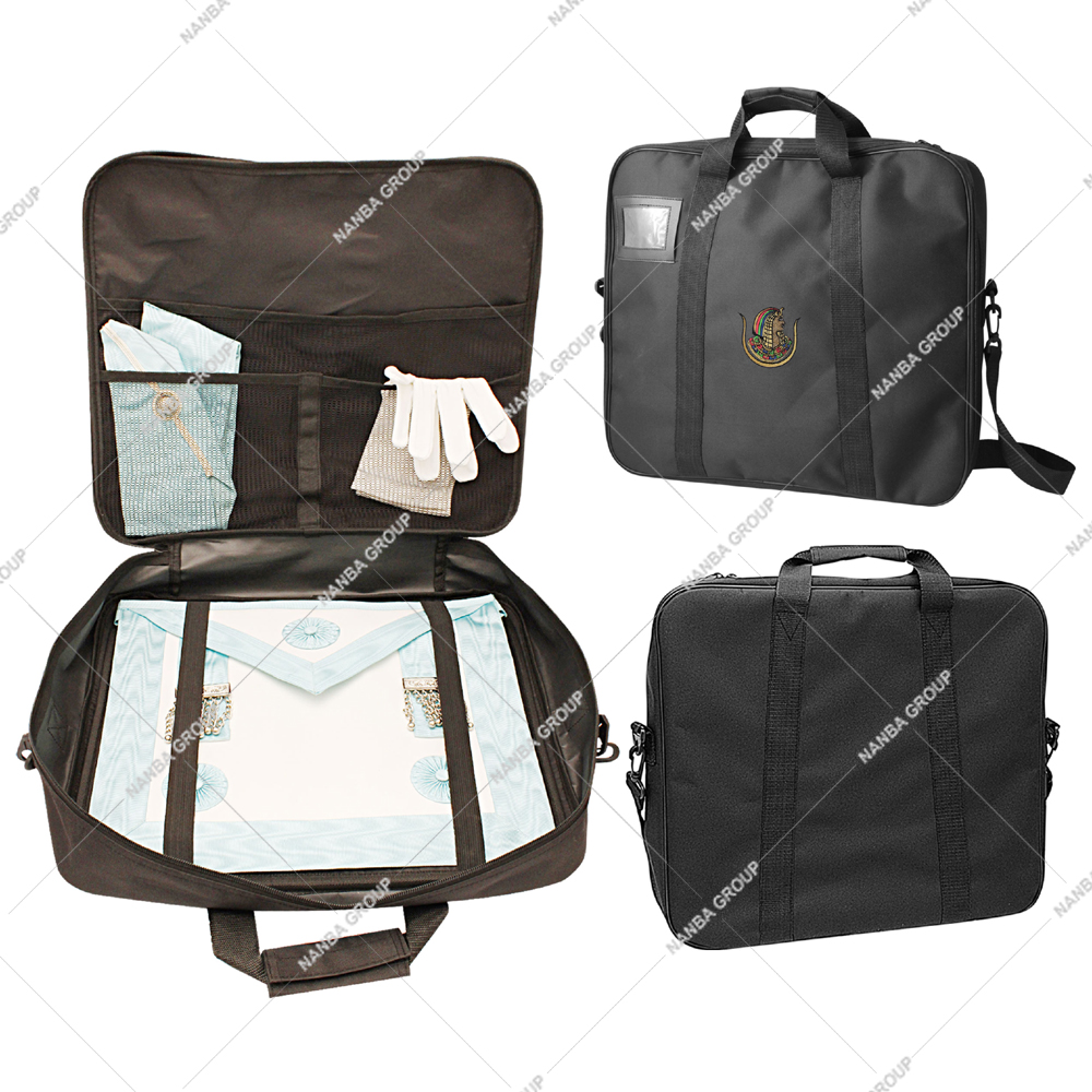 Photo-07 Masonic Apron Carrying Case D.O.I-Cordura Fabrics-Lightweight Square Shape Masonic Regalia WM/MM & Provincial Apron Case (MM/WM) - Image 1
