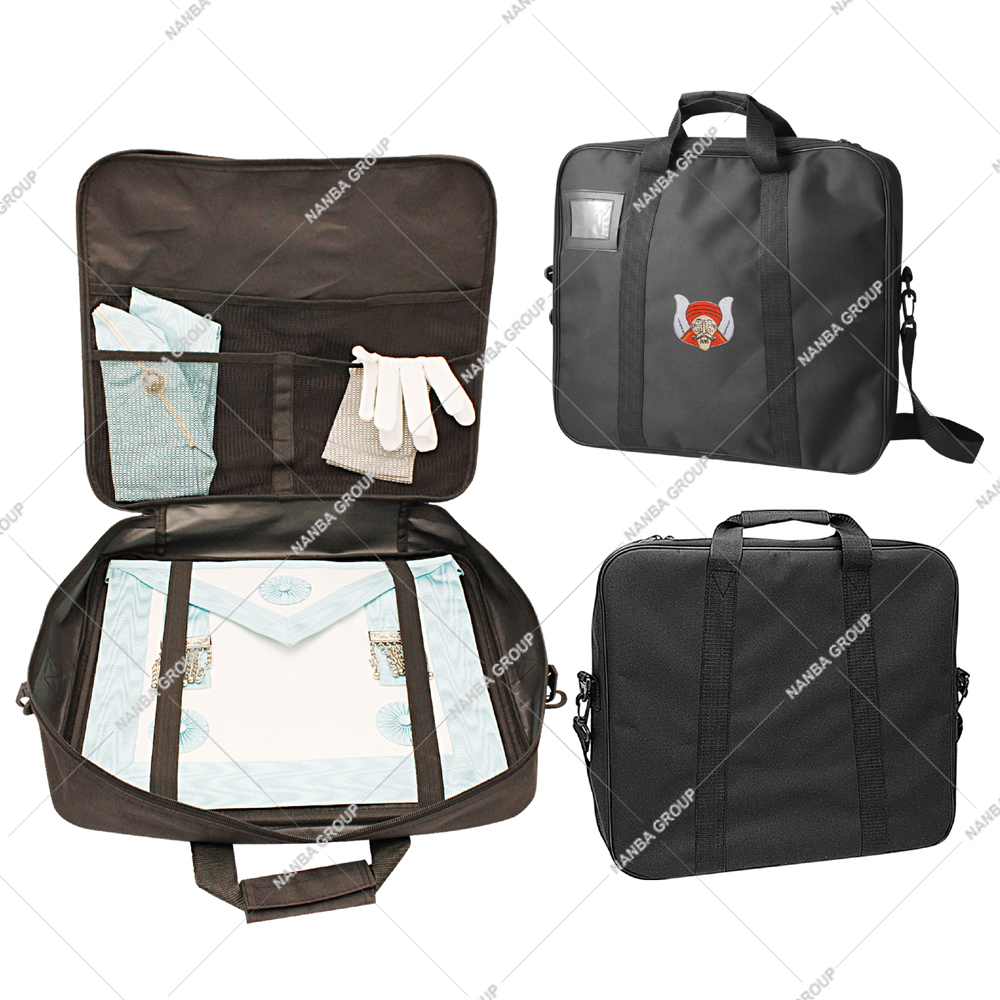 Photo-07 Masonic Apron Waterproof GROTTO Machine Embroidery | Cordura Fabrics Freemason Strap Inner Pocket Lightweight Square - Image 1