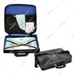 MM Luxury Lightweight Soft Case-Imitation Leather Emblem Masonic OES Apron Carrying Shoulder Bag Regalia Case High Quality