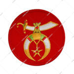 Custom Embroidered Red Iron-On Masonic Shriner Patch for Freemasonry-Canvas Fabric Customizable for Gifts & Apparel