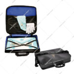 MM Soft Case - Imitation Leather Masonic Apron Carrying Case - Lightweight Soft Black - Masonic Regalia