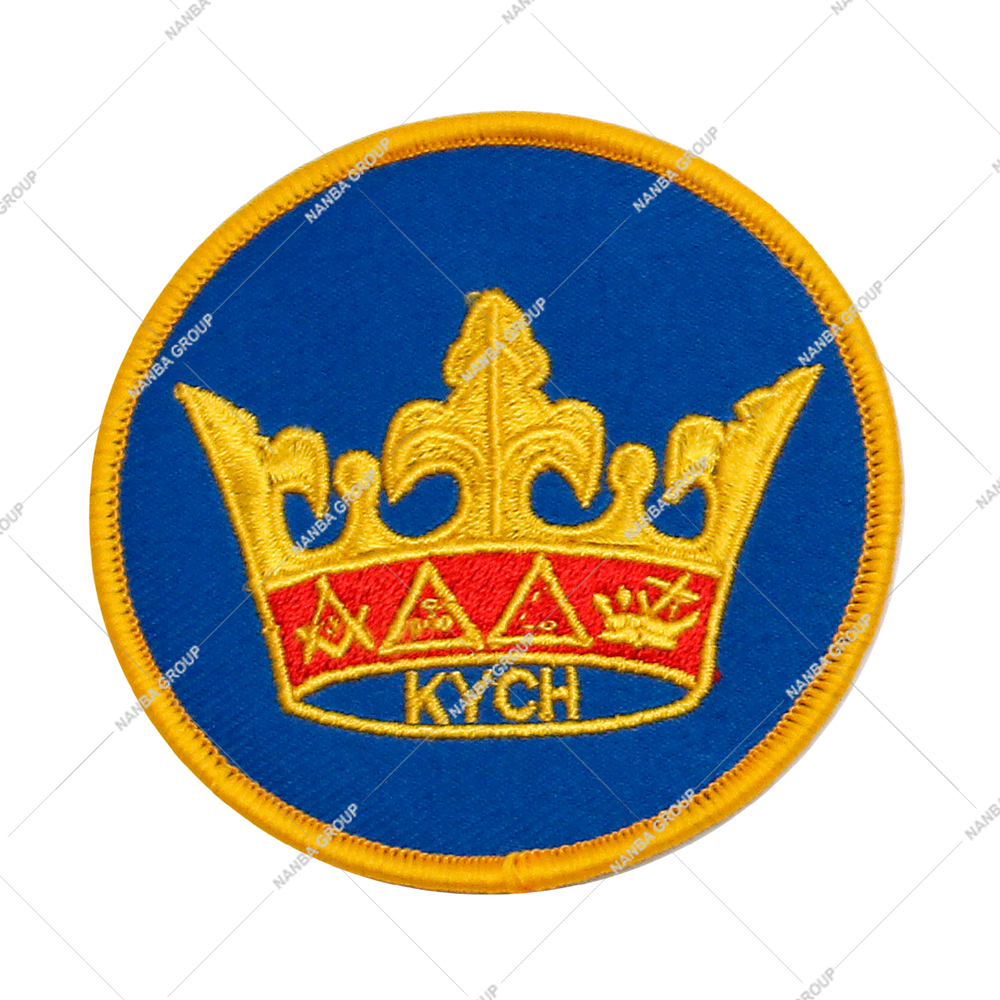 Photo-07 Embroidered Patch Featuring the Gold Crown Emblem of The Knights of the York Cross - Image 1