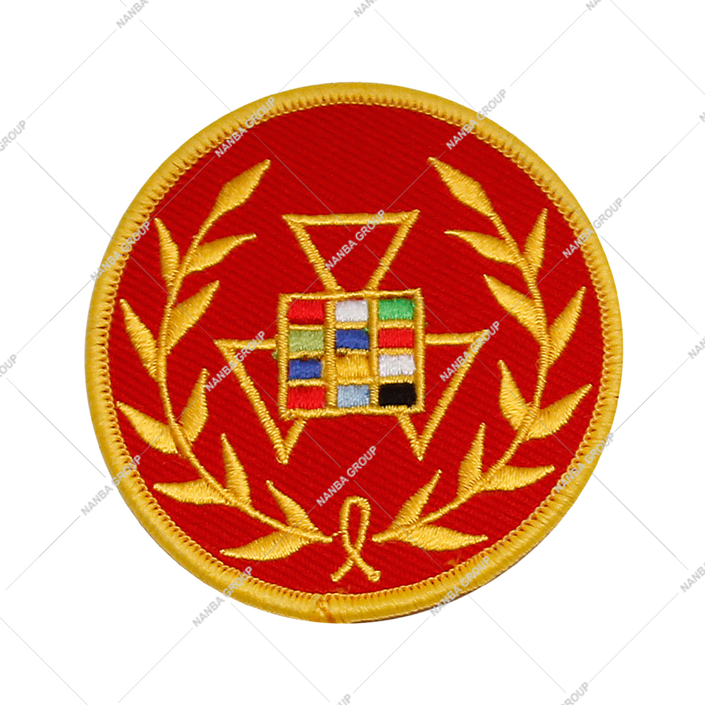 Photo-07 Royal Arch Past High Priest Embroidered Patch-Blue & Gold 3'' Diameter Iron-On Canvas for Hats & Apparel - Image 1