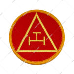 Masonic Royal Arch Triple Tau embroidered patch, available in 2-inch or 3-inch sizes for jackets or regalia Freemason