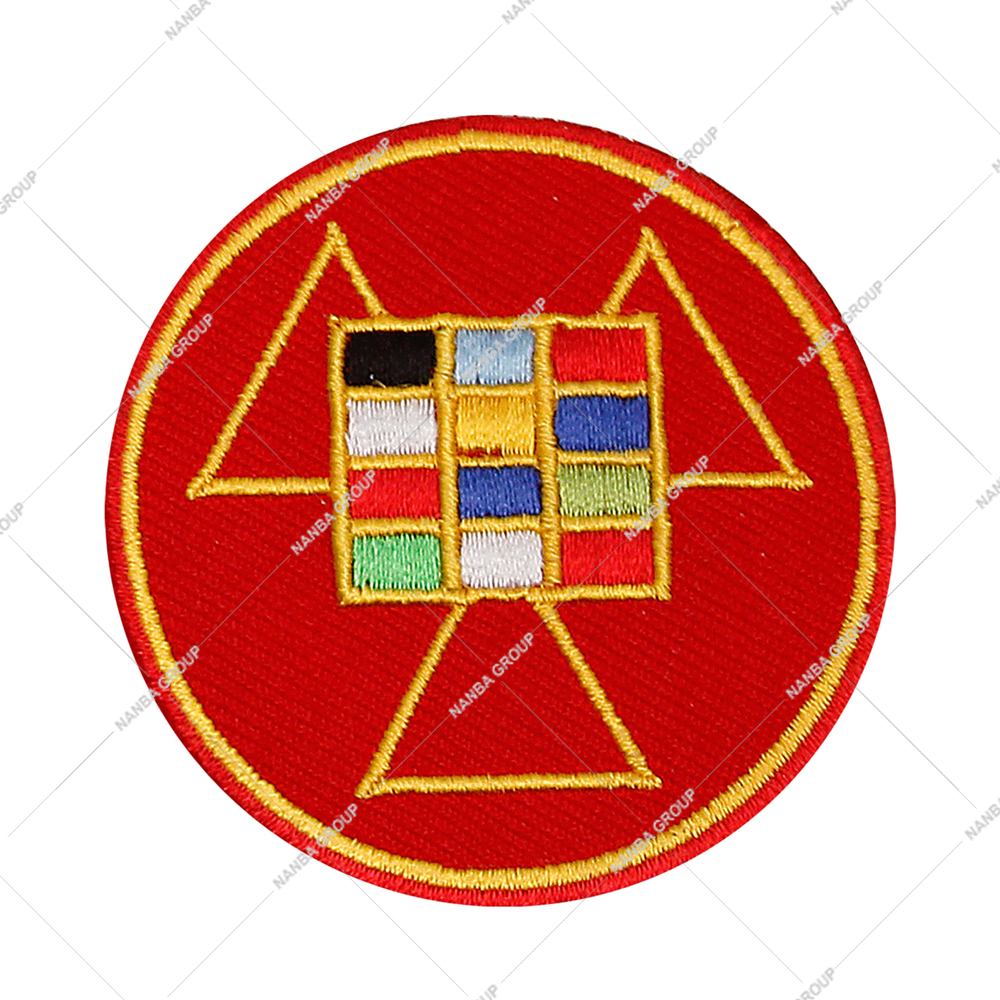 Photo-07 Fratline Royal Arch Past High Priest Embroidered Patch featuring a red circular design with a gold border and a colourful emb - Image 1