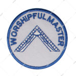 Worshipful Master Masonic lodge Round Embroidered Patches Custom Bullion-Style Embroidered Patches.
