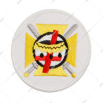 Knights Templar Cross & Crown Round Embroidered Masonic Patch Multicoloured 3'' Diameter