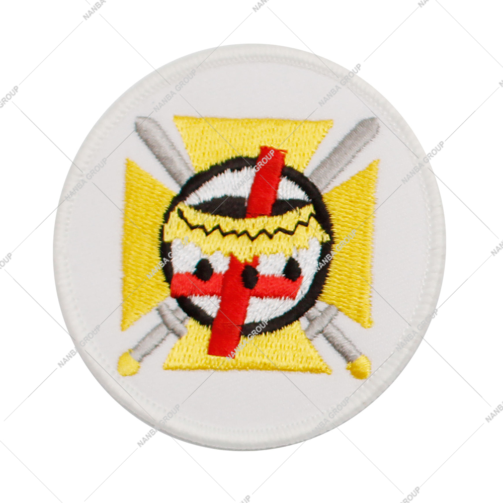 Photo-07 Knights Templar Cross & Crown Round Embroidered Masonic Patch Multicoloured 3'' Diameter - Image 1