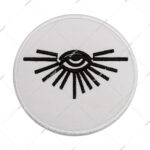 Masonic Exchange All Seeing Eye Round Embroidered Patch - White & Black 1 1/2'' Diameter