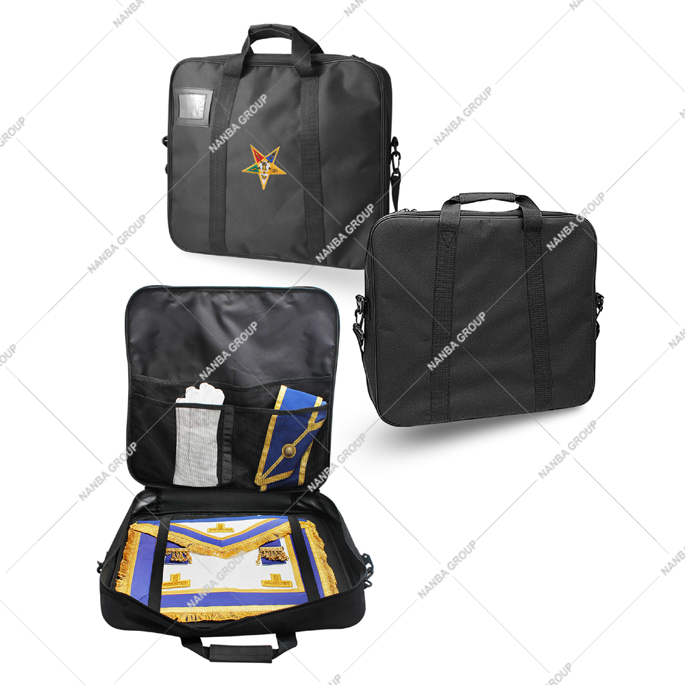 Photo-09 Provincial Luxury Soft Case-Cordura Embroidery OES Masonic Apron Carrying Shoulder Bag Lightweight Regalia Case High Quality - Image 1