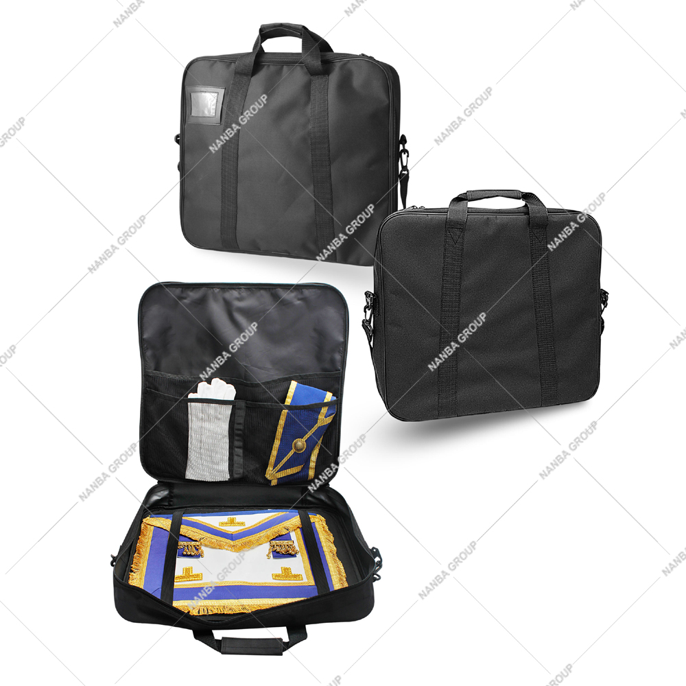 Photo-09 Masonic Apron Carrying Case - Lightweight Soft Black Provincial Soft case - Cordura - Image 1