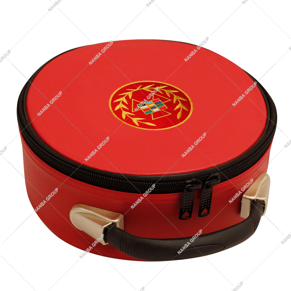 Photo-06 Masonic Royal Arch Past Grand High Priest PGHP Crown Cap Case Red | Hat Carrying Bag - Image 1