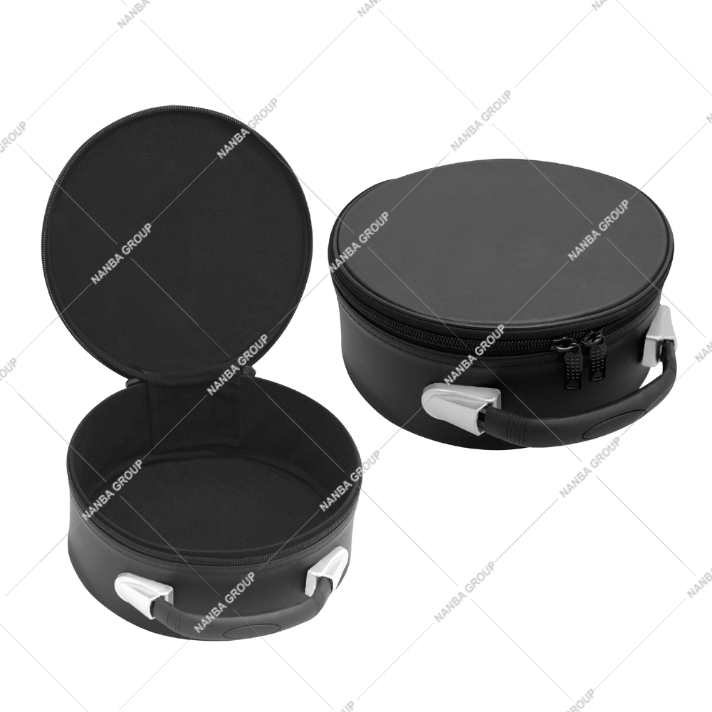 Photo-06 Black Imitation Leather Masonic Crown Cap Case Designed for Carrying and Protecting Regalia - Image 1