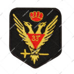 Masonic 33rd Degree Scottish Rite patch featuring Double-Headed Eagle with a Red Crown "33" Emblem Used Embroidered Regalia