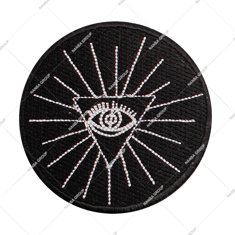 Photo-07 Masonic All Seeing Eye Embroidered Sew/Iron on Patch Badge - Image 1