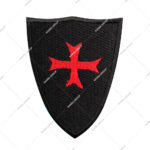 Knight Templar Cross Medieval Coat of Arms Embroidered Patch Hook Backing Superheroes-Gear