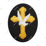 Christian Dove on a Cross Peace 3.5 Inches Patch Iron on Sew on