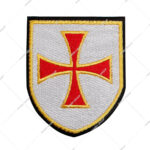 Crusades Shield Red Embroidered Patch Knights Templar Iron-On Christian Masonic